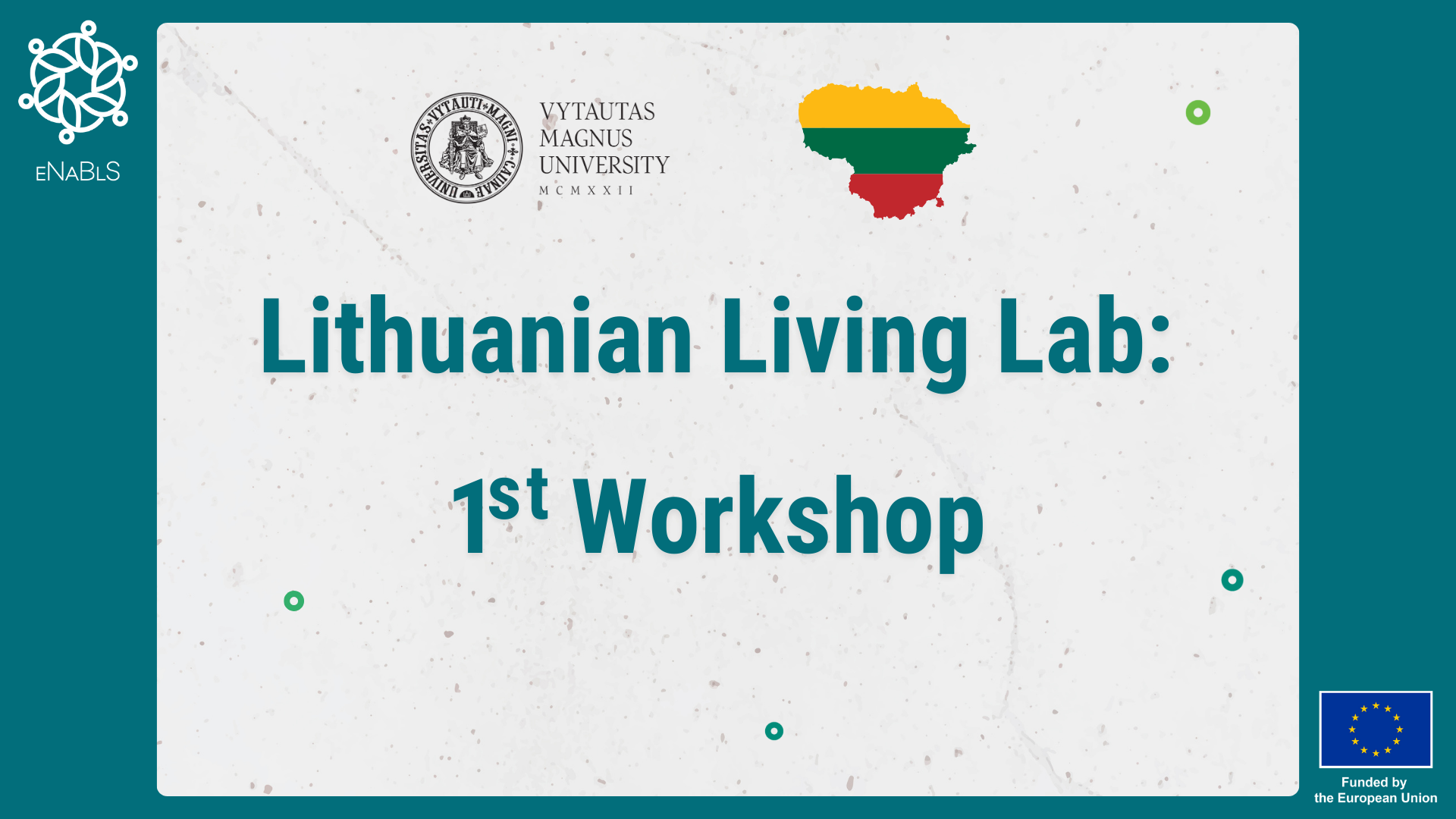 Lithuanian Living Lab: 1st Workshop