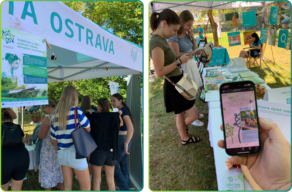 Photos of people taking HUB-CR's Community survey