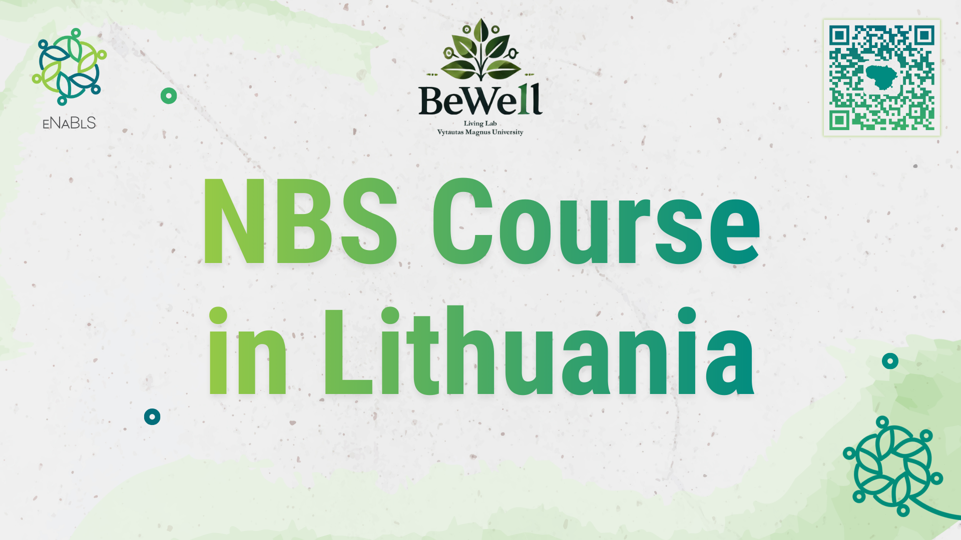 eNaBlS banner for the NBS Course which was integrated in Lithuania