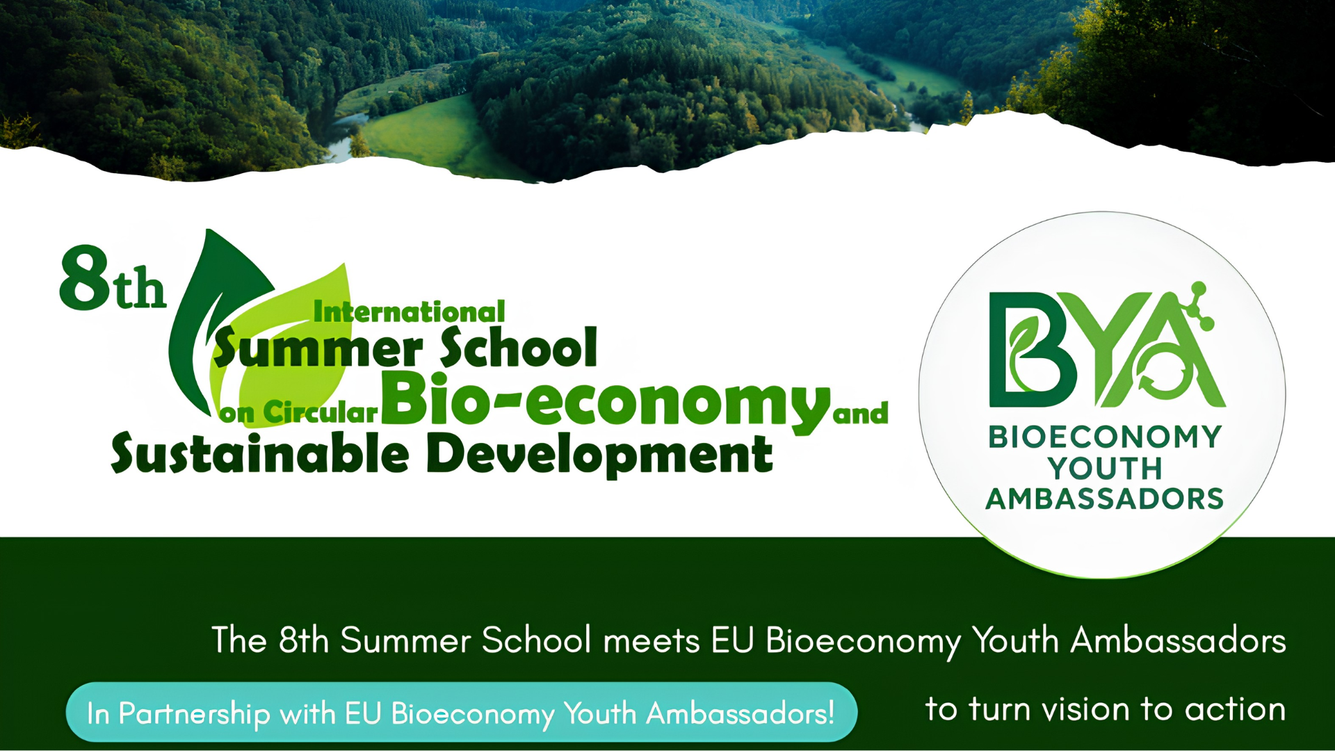 Banner for the 8th International Summer School of Circular Bioeconomy and Sustainable Development