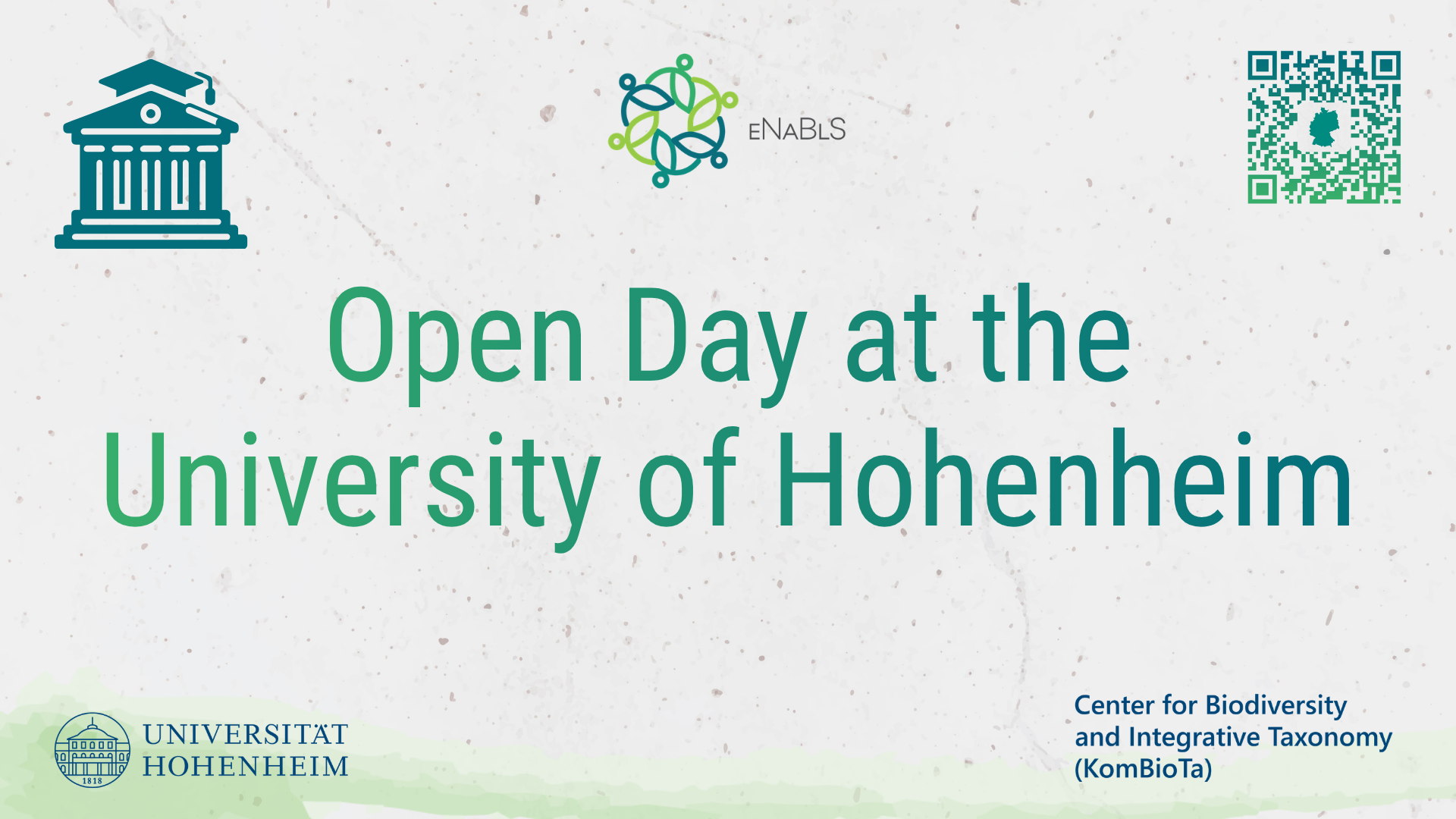eNaBlS banner for UHOH's Open Day
